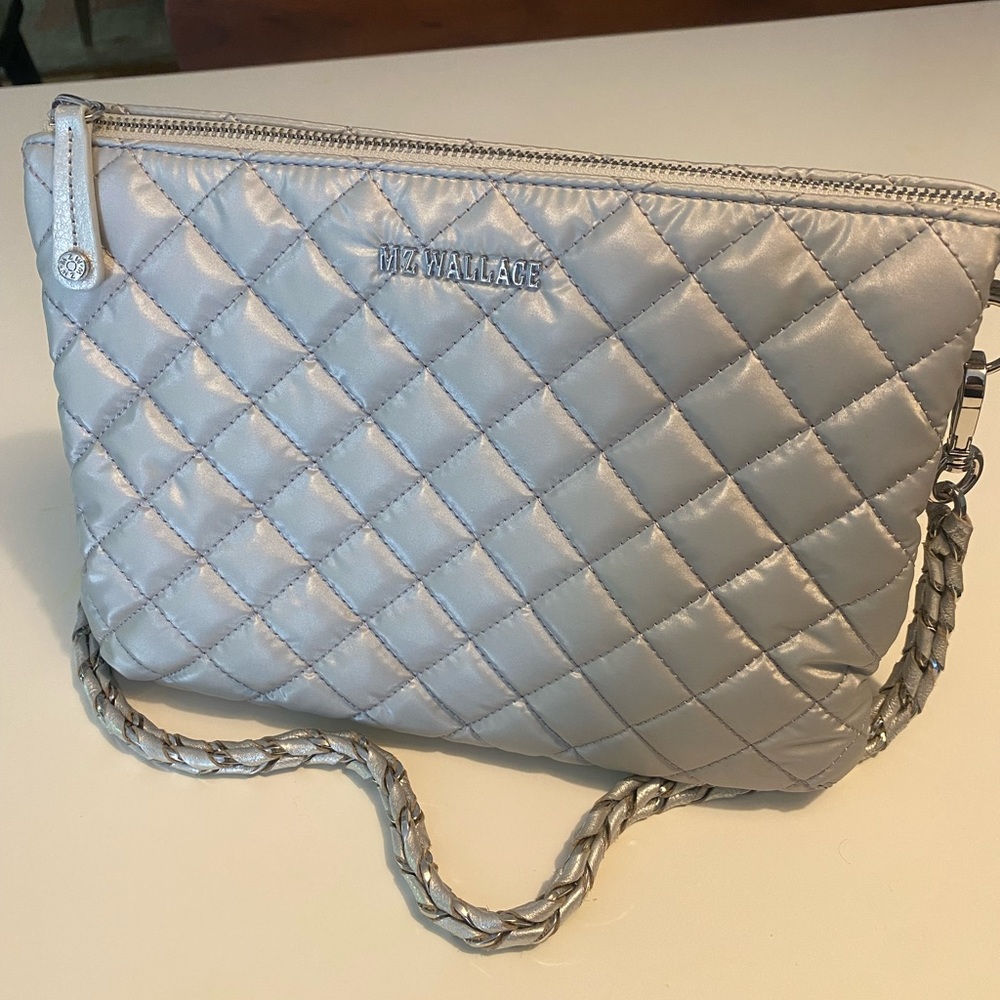MZ Wallace large pippa in oyster metallic